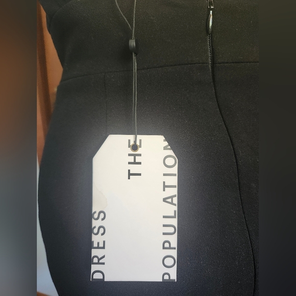 NWT Dress The Population Vanessa Halter Body-Con Midi Black Dress Sz XS - Picture 7 of 8